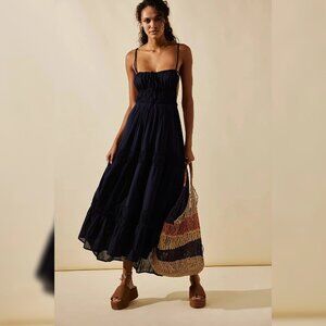 Free People Taking Sides Maxi Dress M 8 Women's Casual Backless Long NEW 40150